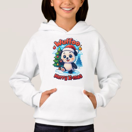 Wuffoo Poppi Merry X-mas Kawaii 3D Holiday Hoodie (Vorderseite)