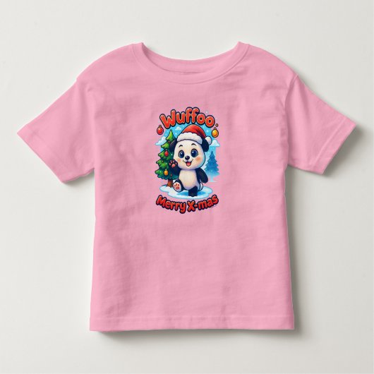 Wuffoo Poppi Merry X-mas Kawaii 3D Holiday Kleinkind T-shirt (Vorderseite)