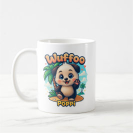 Wuffoo Poppi Süßer Kawaii-Welpe Tropische Insel Kaffeetasse