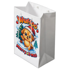 Wuffoo Roony Fröhliche Weihnachten Kawaii 3D Feier Mittlere Geschenktüte