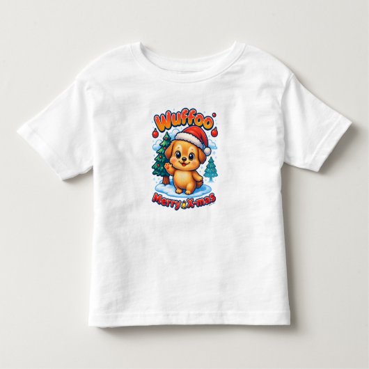 Wuffoo Roony Merry X-mas Kawaii 3D Holiday Kleinkind T-shirt (Vorderseite)