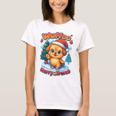 Wuffoo Roony Merry X-mas Kawaii 3D Holiday T-Shirt (Vorderseite)