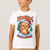Wuffoo Roony Merry X-mas Kawaii 3D Holiday T-Shirt (Vorderseite)