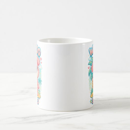 Wuffoo Shelly Kawaii Puppy Tropical Island Kaffeetasse (Mittel)