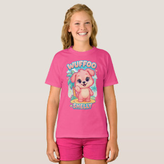 Wuffoo Shelly Kawaii Puppy Tropical Island T-Shirt