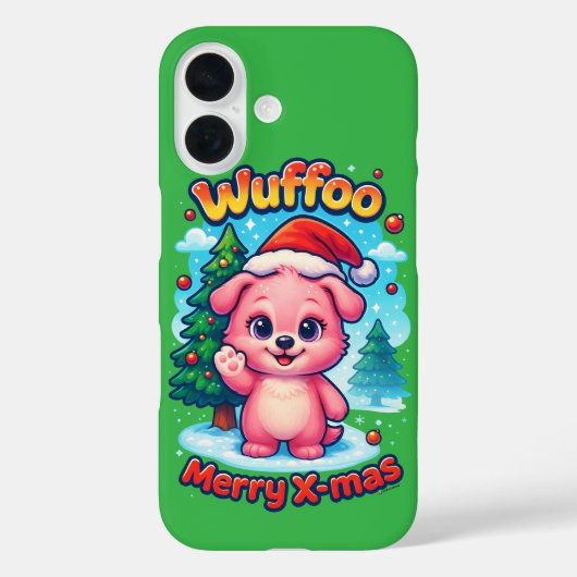 Wuffoo Shelly Merry X-mas Kawaii 3D Holiday Case-Mate iPhone Hülle (Rückseite)