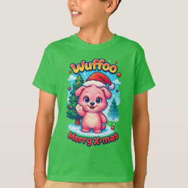 Wuffoo Shelly Merry X-mas Kawaii 3D Holiday T-Shirt