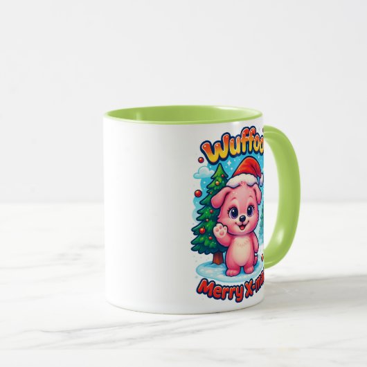 Wuffoo Shelly Merry X-mas Kawaii 3D Holiday Tasse (VorderseiteRechts)
