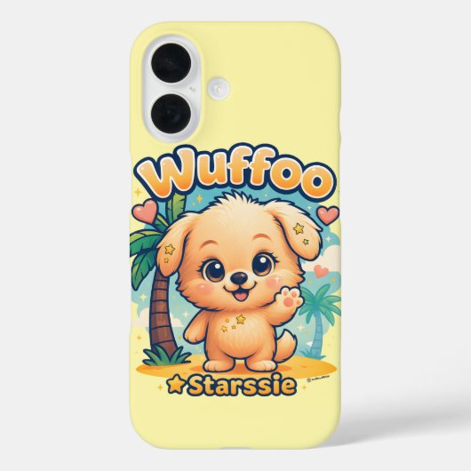 Wuffoo Starssie Kawaii Puppy Tropical Island Case-Mate iPhone Hülle (Rückseite)
