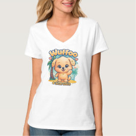 Wuffoo Starssie Kawaii Welpe Tropische Insel T-Shirt