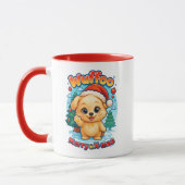 Wuffoo Starssie Merry X-mas Kawaii 3D Holiday Tasse (Links)