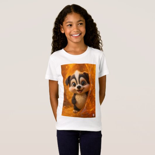 Wuffoo Surffie Cute Kawaii Puppy Amber T-Shirt (Vorne ganz)