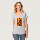 Wuffoo Surffie Cute Kawaii Puppy Amber T-Shirt (Vorderseite Vollansicht)