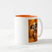 Wuffoo Surffie Cute Kawaii Puppy Amber Zweifarbige Tasse (VorderseiteRechts)