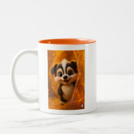 Wuffoo Surffie Cute Kawaii Puppy Amber Zweifarbige Tasse