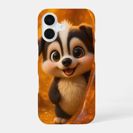 Wuffoo Surffie Kawaii Puppy Amber iPhone 16 case iPhone 16 Hülle (Rückseite)