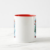 Wuffoo Surffie Merry X-mas Kawaii 3D Holiday Zweifarbige Tasse (Mittel)