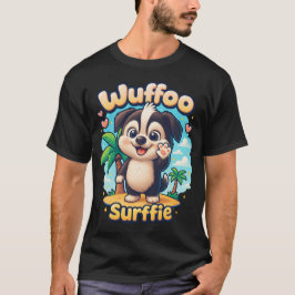 Wuffoo Surffie Süßer Kawaii-Welpe Tropeninsel T-Shirt