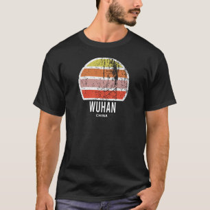 Wuhan China Abstrakt Vintager Sonnenuntergang Souv T-Shirt