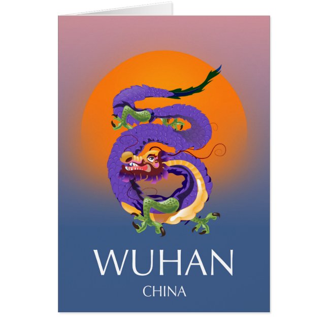 Wuhan China Dragon Reiseplakat (Vorne)