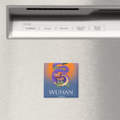 Wuhan China Dragon Reiseplakat Magnet (In Situ (Geschirrspüler))