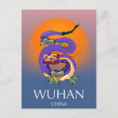 Wuhan China Dragon Reiseplakat Postkarte (Vorderseite)