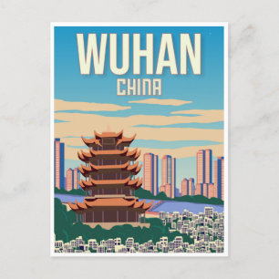 Wuhan China Retro-Reiseverkehr Postkarte
