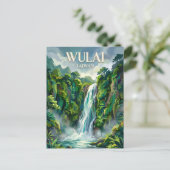Wulai Wasserfall Taiwan Postkarte (Stehend Vorderseite)