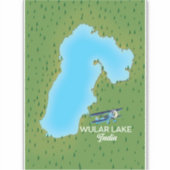 Wular Lake India Map Aufkleber (Vorderseite)
