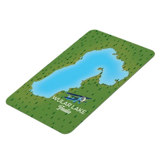 Wular Lake India Map Magnet (Linke Seite)