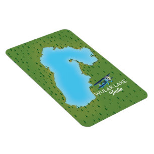 Wular Lake India Map Magnet