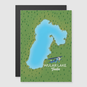 Wular Lake India Map Magnetkarte