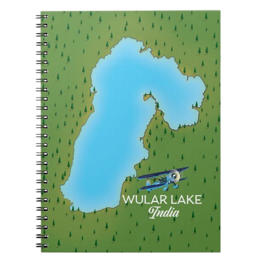 Wular Lake India Map Notizblock (Vorderseite)