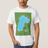 Wular Lake India Map T-Shirt (Vorderseite)
