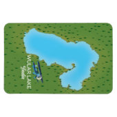Wular-See Indien Karte Magnet (Horizontal)
