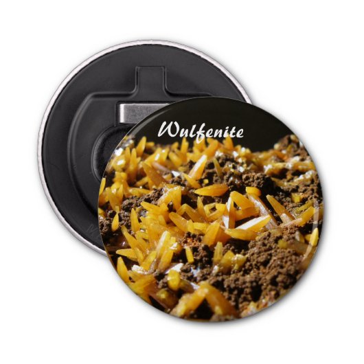 Wulfenit Mineral Foto Flaschenöffner (Vorderseite)