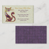 Wulstig-Blick Juwel-Kunst-Katze Visitenkarte (Vorne/Hinten)