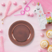 Wulstig-Rand Imitatkupfer-/-Rosengoldentwurf Pappteller (Party)