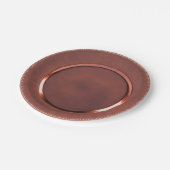 Wulstig-Rand Imitatkupfer-/-Rosengoldentwurf Pappteller (Schrägansicht)