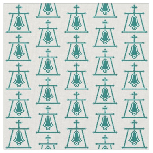 Wulstiger Raincross Entwurf - Meergrün - Stoff (Nahaufnahme)