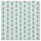 Wulstiger Raincross Entwurf - Meergrün - Stoff (Muster)