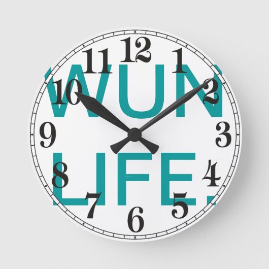 WUN ROUND OFFICE CLOCK RUNDE WANDUHR (Vorderseite)