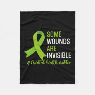 Wunden sind unsichtbare Mental Health Awareness Mo Fleecedecke