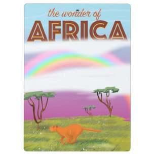 Wunder Afrikas Vintage-Reiseposter Klemmbrett