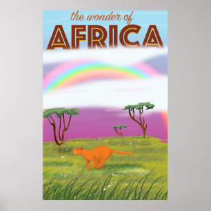 Wunder Afrikas Vintage-Reiseposter Poster