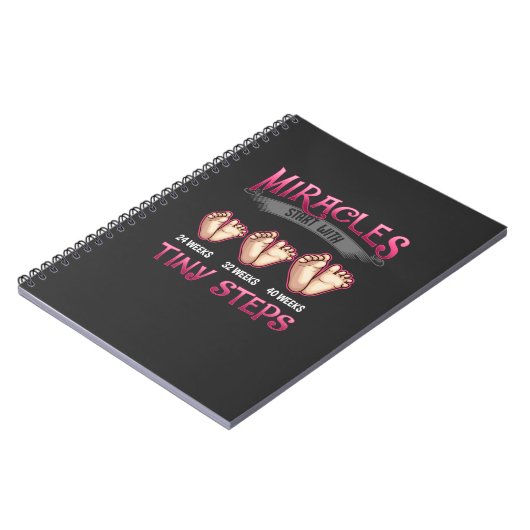 Wunder beginnen mit winzigen Schritten Nicu Kranke Notizblock (Linke Seite)