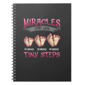 Wunder beginnen mit winzigen Schritten Nicu Kranke Notizblock (Vorderseite)