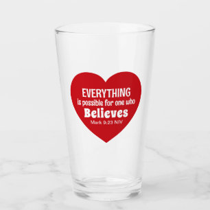 Wunder Bibelvers rotes Herz ermutigend glauben Glas