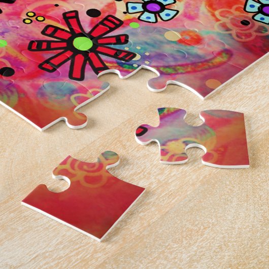 Wunder brauchen Zeit Zitat, floraler Spaß Puzzle (Seite)
