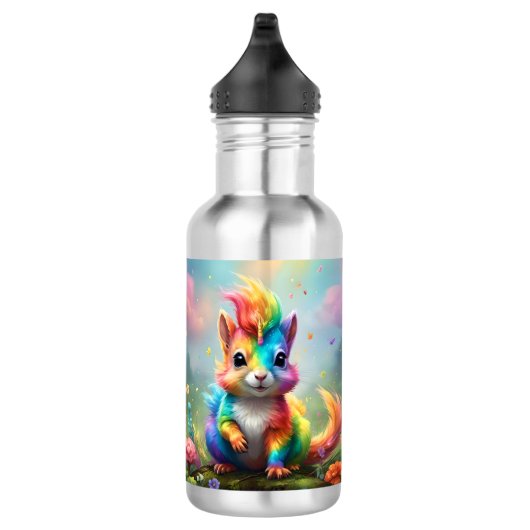 Wunder: Das Rainbow-Unicorn-Eichhörnchen Edelstahlflasche (Rechts)